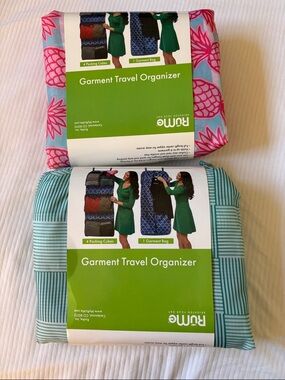 Garment Travel Organizer Set - Pink & Teal
